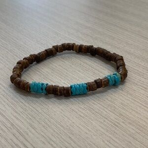 Brown and Blue Beaded Bracelet